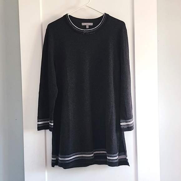 Neiman Marcus 100% Cashmere tunic length sweater size XL - Picture 3 of 8